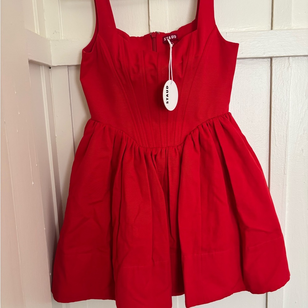 STAUD Poinsettia Landscape Mini Dress - Picture 2 of 6